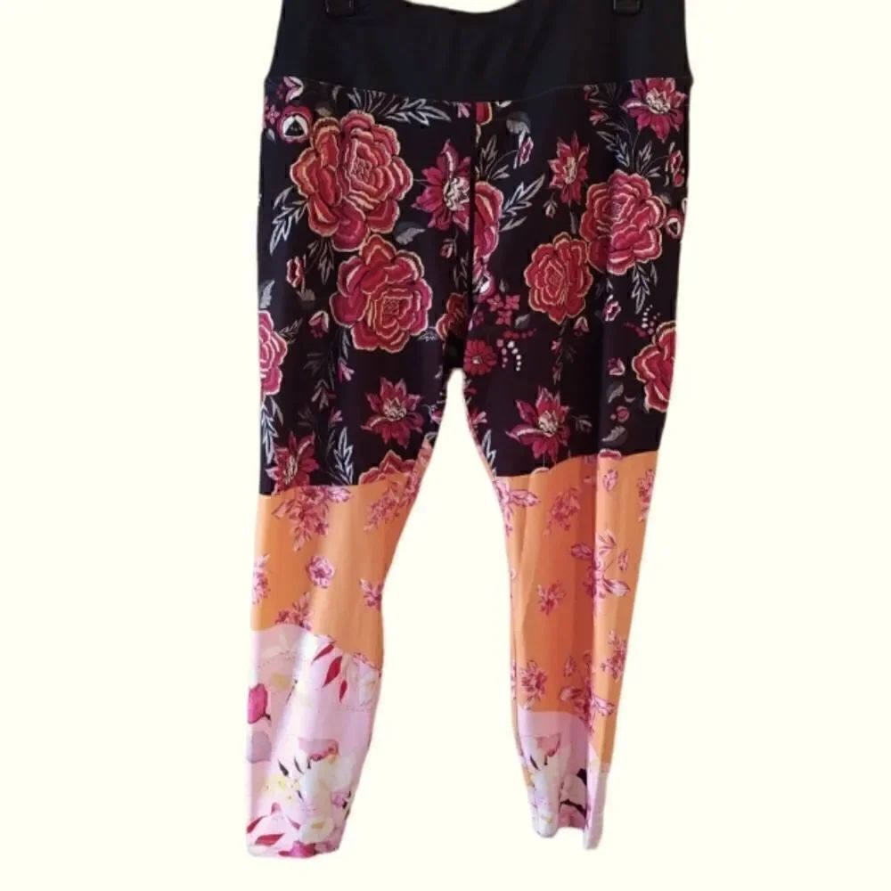 Nanette lepore royal botanical garden floral high waisted leggings size 1X